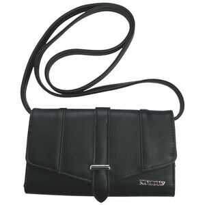 Koltov Black Crossbody Bag Womens Small Ivy Mini Faux Leather Wallet Purse